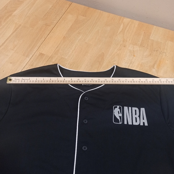 RARE NBA Brand NBA Logo Black Baseball Jersey #46 Men's Sz XXL - Picture 13 of 15